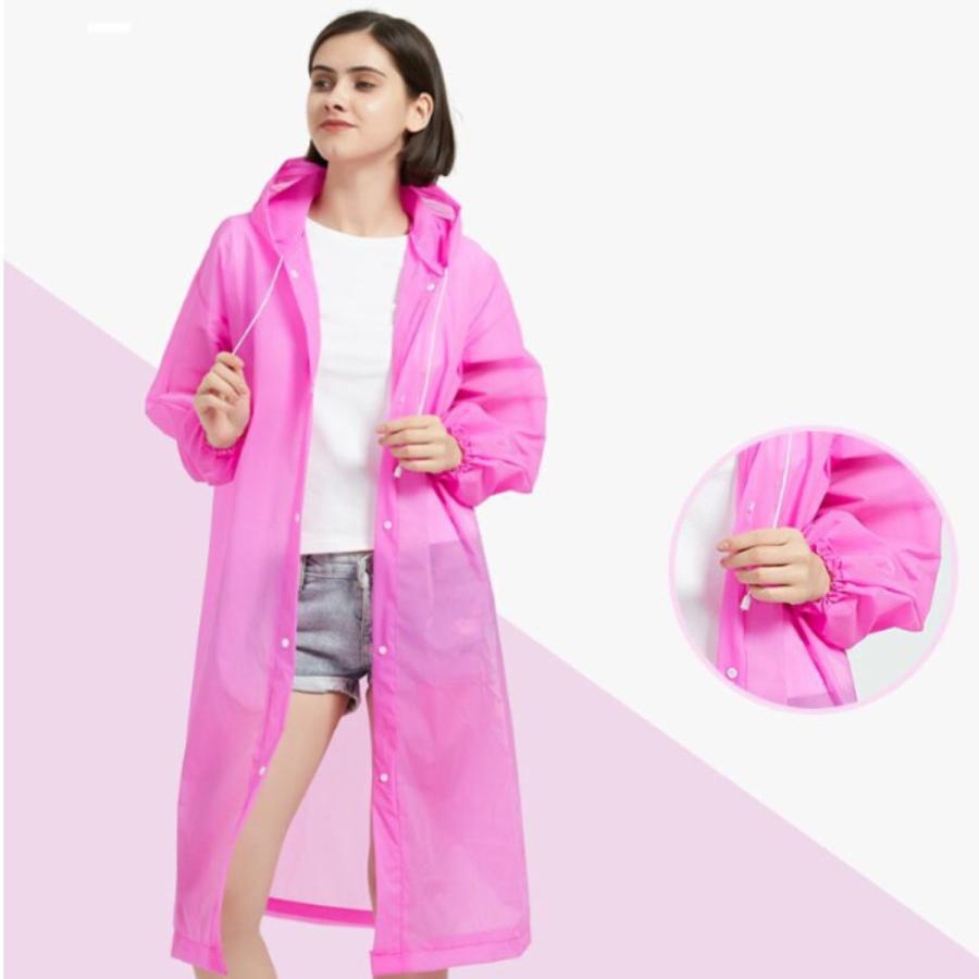 TR-RCF001 カラーレインコート フード付き サイズフリー ロング レインコート カッパ 雨衣 雨 梅雨 軽量 レディース メンズ (3C) |  | 03
