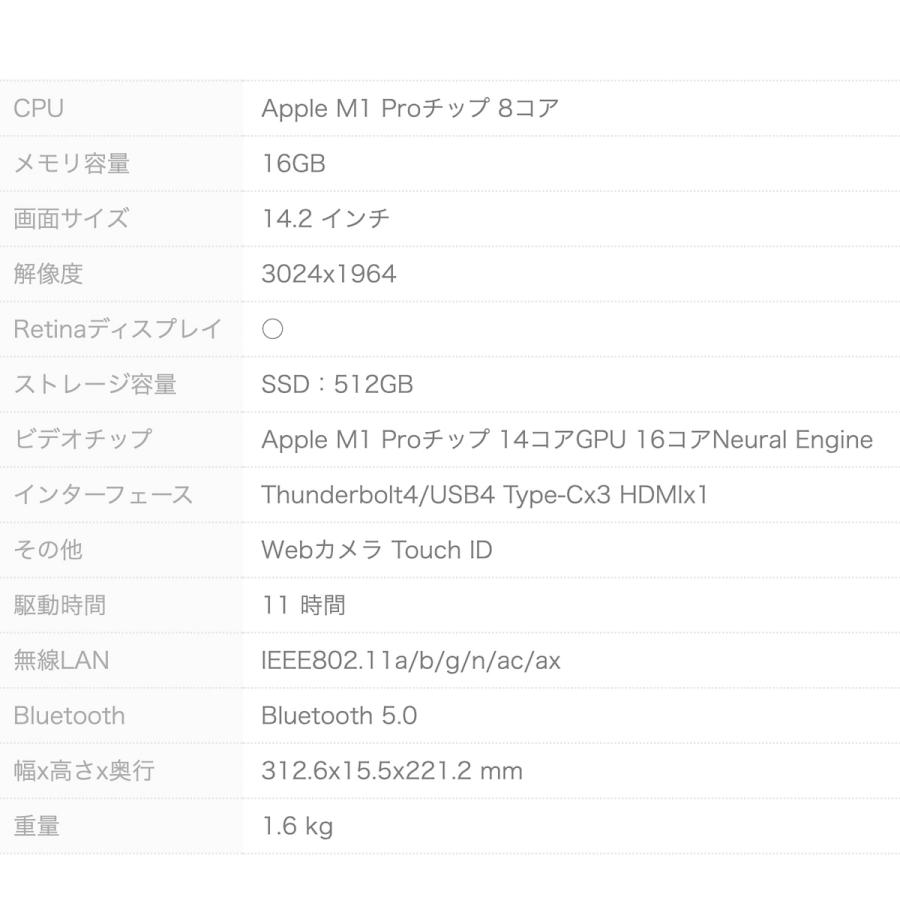 MacBook Pro mkgr3j/a CPU Apple M1 Pro ノートパソコン PC マックブック プロ アップル (10) | Apple | 02