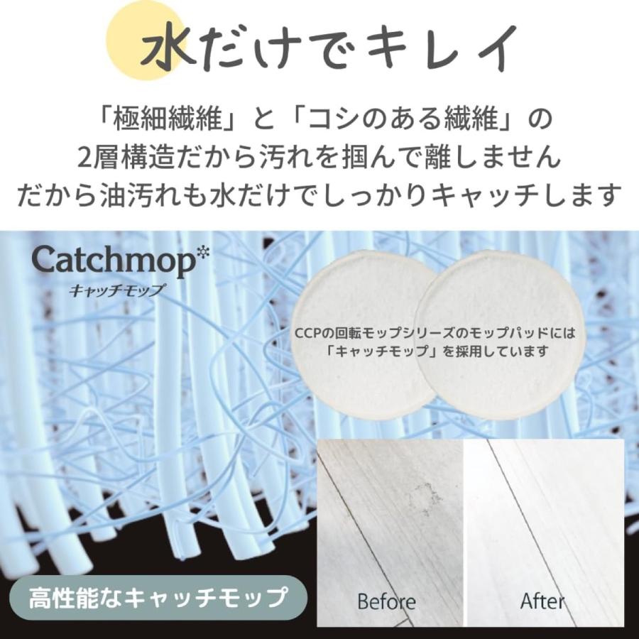 CCP ZJ-MA41-WH 回転モップクリーナー 電動 乾拭き 水拭き バスルーム キッチン 風呂 壁 窓 網戸 シーシーピー (M) | CCP | 03