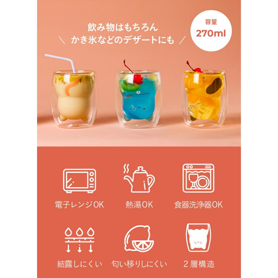耐熱ネコグラス トラ ミケ シロ 270ml ダブルウォールグラス 結露しにくい 2層構造 保温 保冷 シービージャパン (R) | CB JAPAN | 04