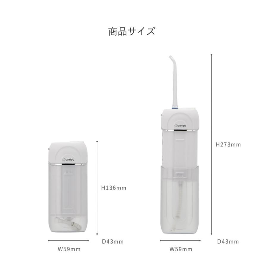 dretec FS-101 口腔洗浄器 ポータブル 口腔洗浄機 歯垢 歯茎 歯石 歯磨き 電動 ジェットウォッシャー ドリテック (06) | ドリテック | 06