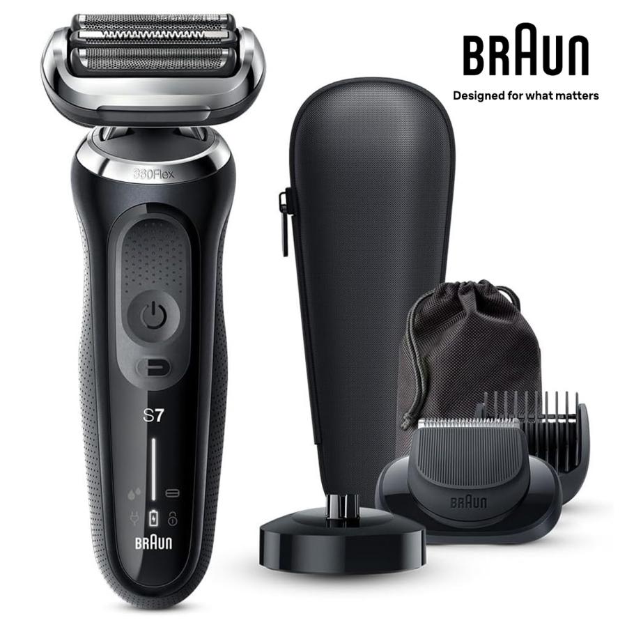 BRAUN 71-N4500CS-V 密着 シリーズ7 充電式 シェーバー 3枚刃 風呂剃り 髭剃り 電気シェーバー 7 ブラウン (06) | BRAUN