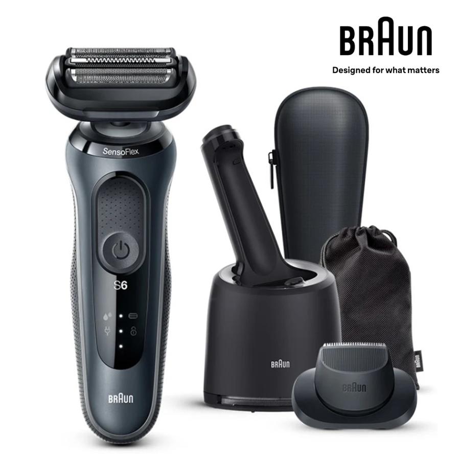 BRAUN 61-N7200CC-V 密着シリーズ6 シェーバー アルコール洗浄 風呂剃り シェーバー 髭剃り 6 ブラウン (06) | BRAUN