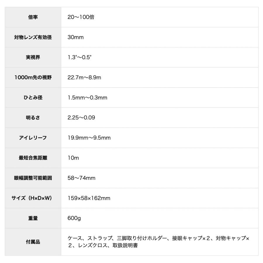 KenkoTokina SG-Z 双眼鏡 20-100×30FMC 倍率20〜100倍 可変式 ポロプリズム式 ケンコー・トキナー (06) | トキナー | 07