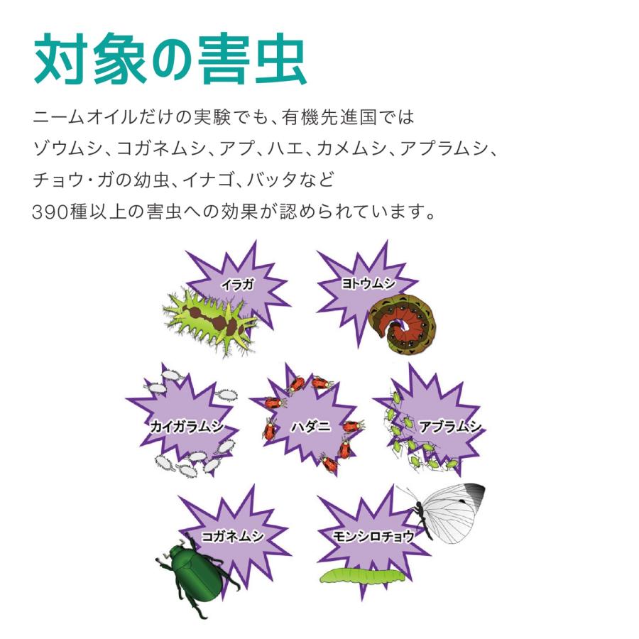 家庭用ニーム バリアミスト 忌避剤 殺虫剤不使用 非毒性 園芸 栽培 植物 野菜 果物 庭 花 虫 害虫 虫除け 防虫 スプレー (06) |  | 05