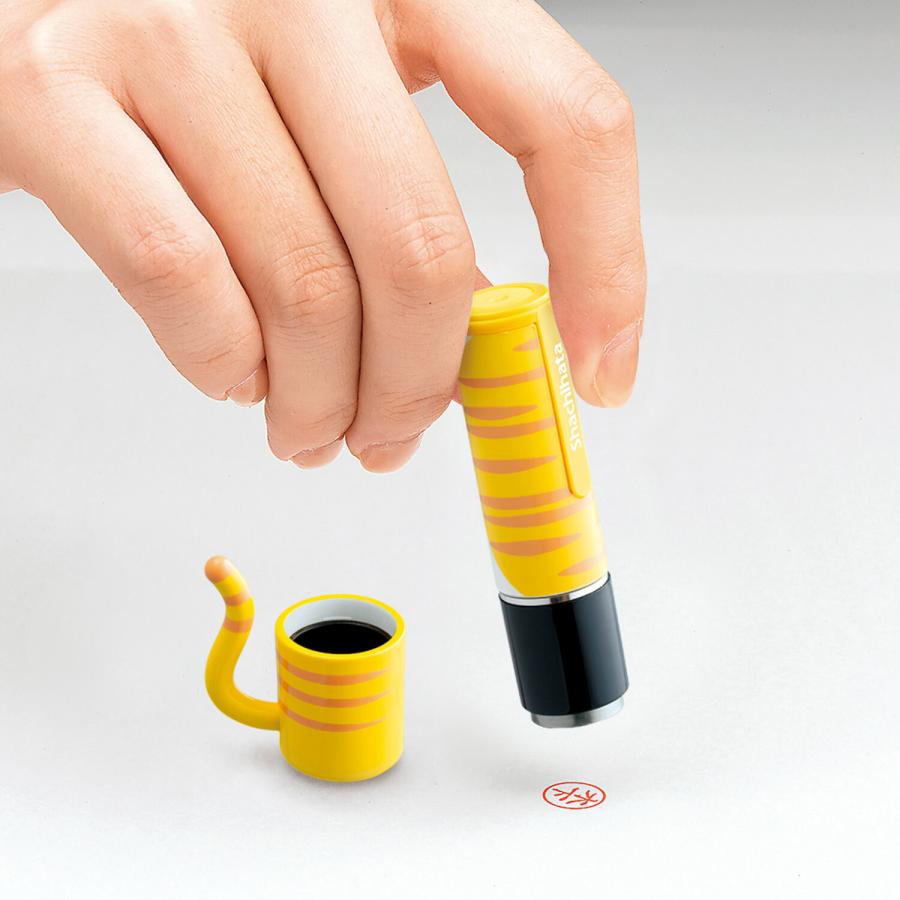 シャチハタ ネーム9 着せ替え おめかしっぽ 猫 はんこ 印鑑 ホルダー キャップ カバー かわいい おしゃれ ハンコ シヤチハタ (3C) | DOSHISHA | 03