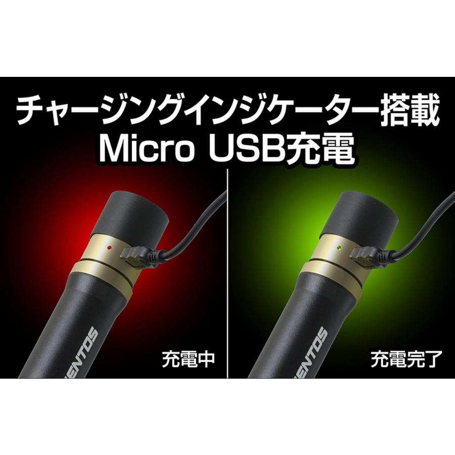 GENTOS RX-386R RXトーチR 懐中電灯 900ルーメン 充電式 LED 調光 耐塵 耐水 ライト ジェントス (05) | GENTOS | 03