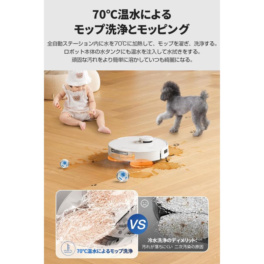 ECOVACS DEEBOT T30 PRO OMNI ロボット掃除機 水拭き 両用 モップ洗浄 自動ゴミ収集 DDX14-12EE エコバックス (17) | ECOVACS | 04