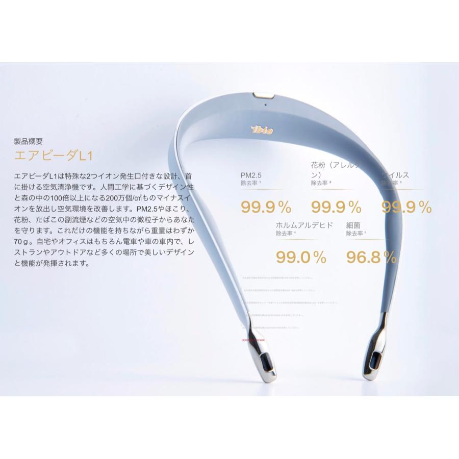 ible Airvida 首掛け式 空気清浄機 L1 充電式 マイナスイオン PM2.5 ホルムアルデヒド アイブル エアビーダ (05) | IBLE TECHNOLOGY | 02