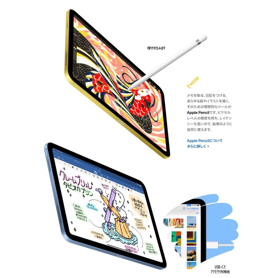 Apple iPad 10.9インチ ブルー 第10世代 Wi-Fi 64GB 2022年秋モデル MPQ13J/A アイパッド 本体 アップル (06) | iPad | 06
