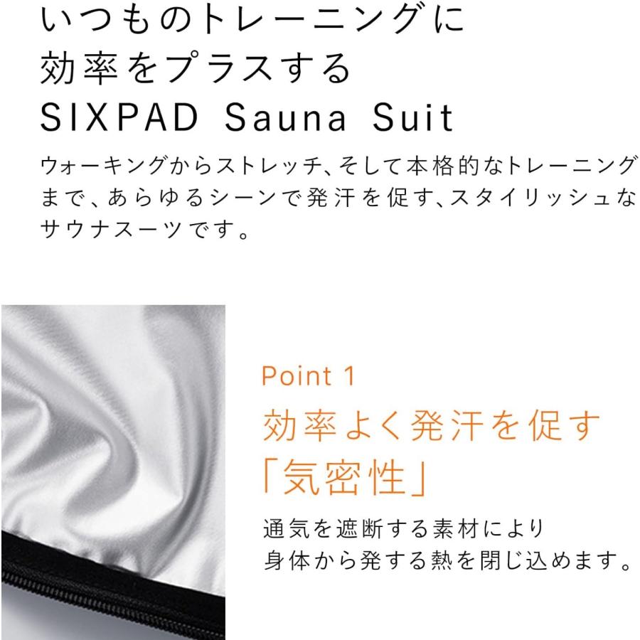 MTG シックスパッド SS-AW00B サウナスーツ 発汗 保温 代謝 ランニング 筋トレ ダイエット SIXPAD (08) |  | 02