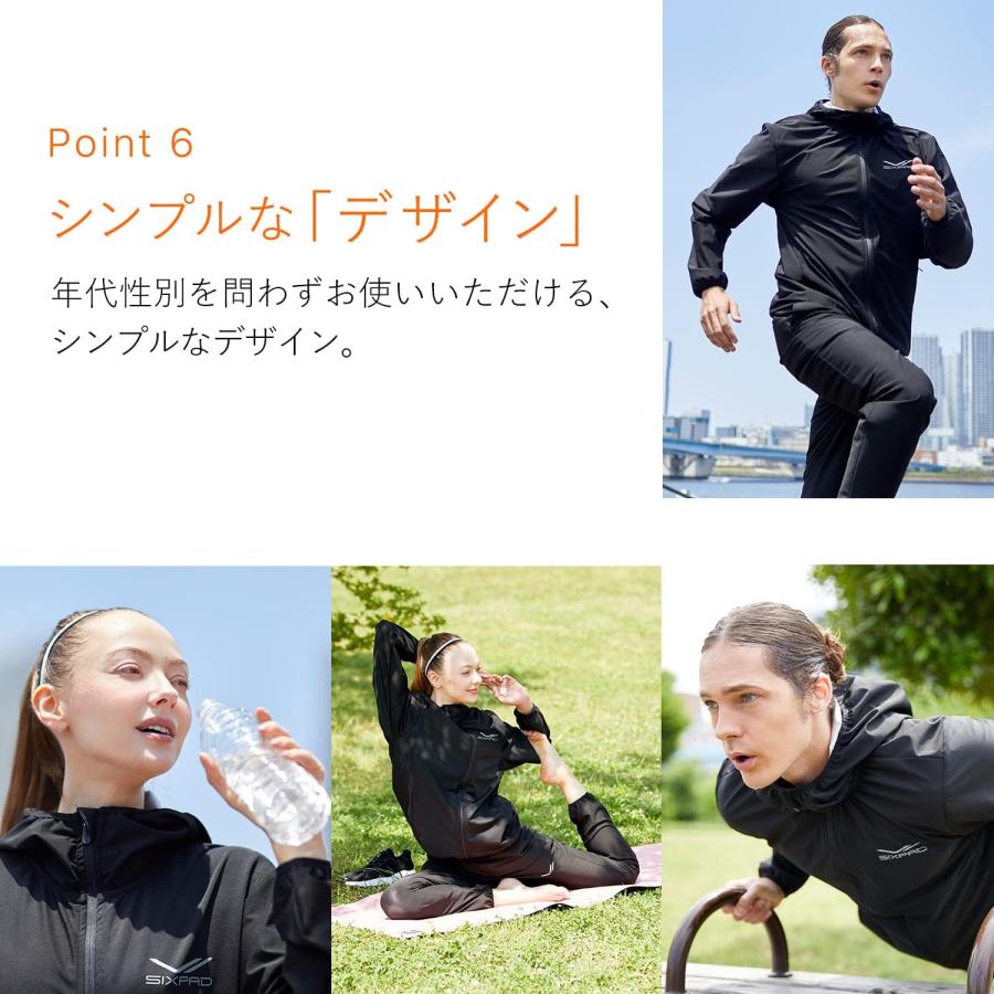 MTG シックスパッド SS-AW00B サウナスーツ 発汗 保温 代謝 ランニング 筋トレ ダイエット SIXPAD (08) |  | 05