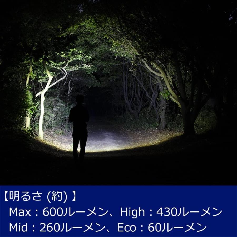 GENTOS RX-286R フラッシュライト 耐塵 防滴 IP64 600ルーメン REXEED シリーズ 充電式 レクシード ジェントス (05) | REXEED | 01