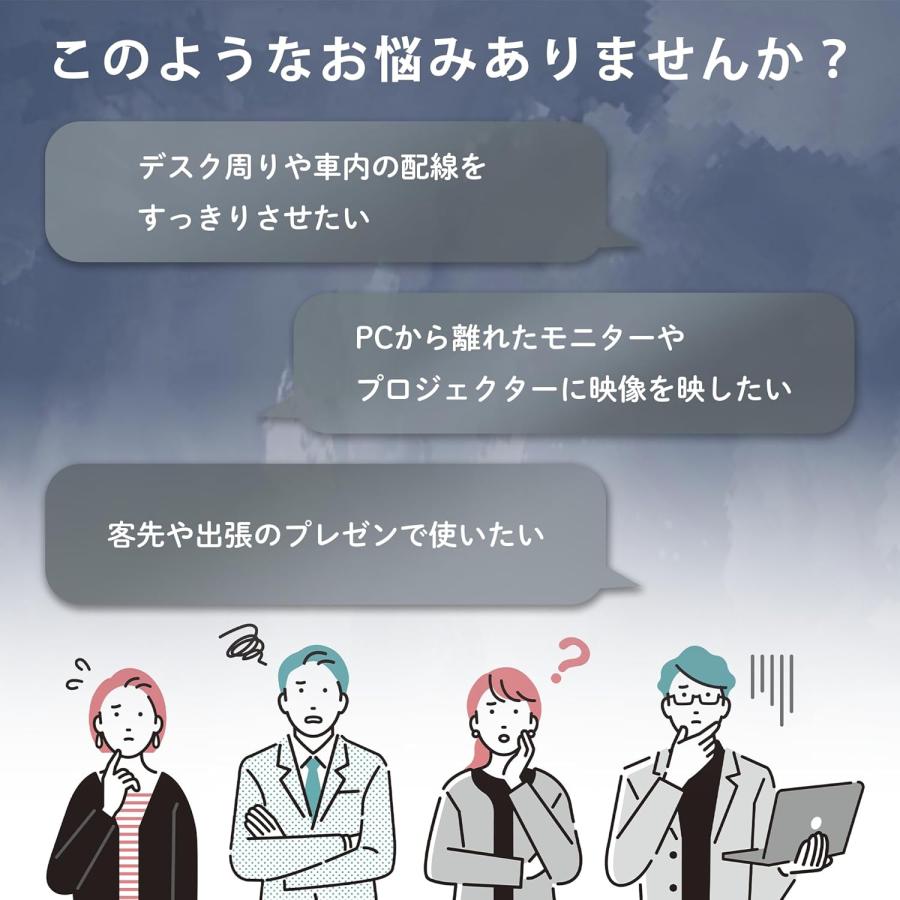 KEIYO ワイヤレス センナックス 送受信機セット Type-C to HDMI / HDMI AN-S135H AN-S136 慶洋エンジニアリング (05) | 慶洋エンジニアリング | 01