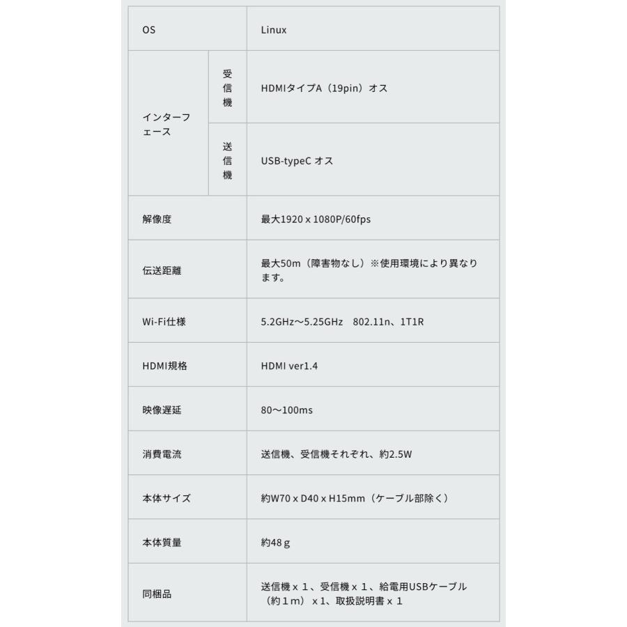 KEIYO ワイヤレス センナックス 送受信機セット Type-C to HDMI / HDMI AN-S135H AN-S136 慶洋エンジニアリング (05) | 慶洋エンジニアリング | 09