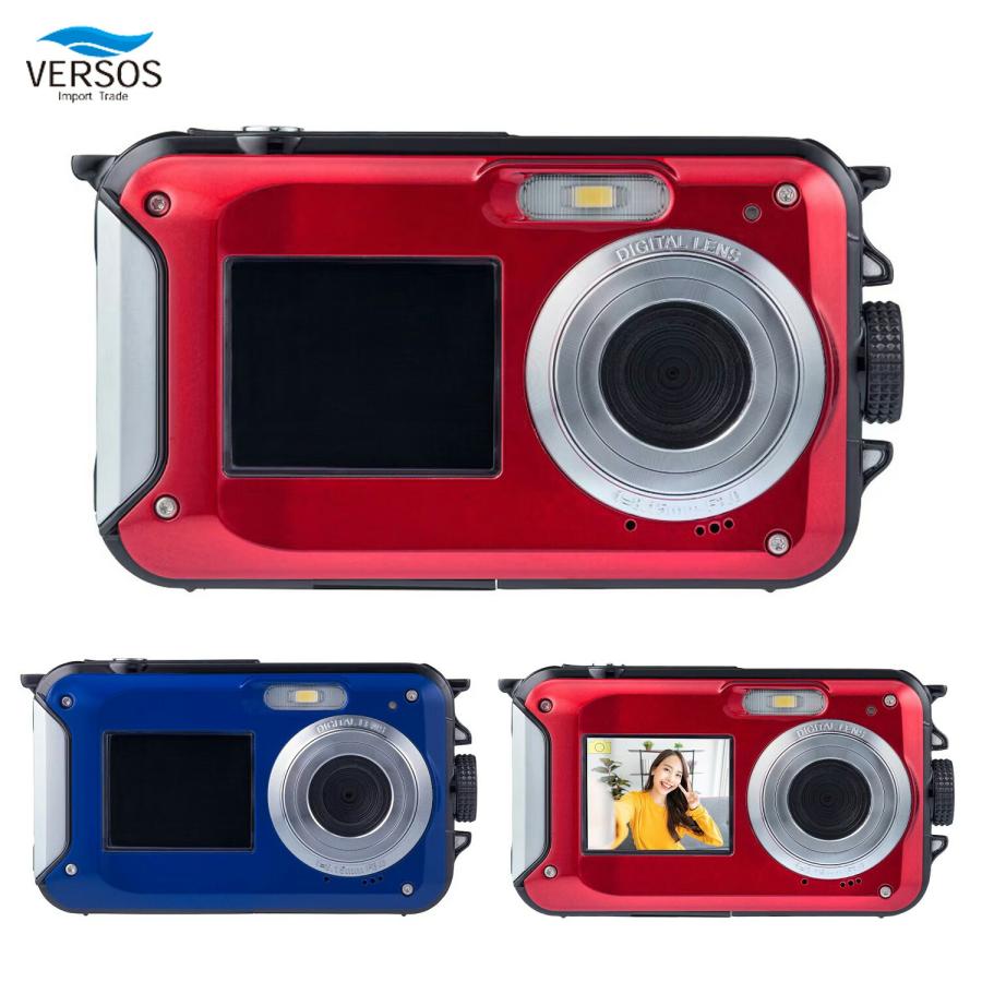 VERSOS VS-N004SY デジタルカメラ デジカメ 2画面 手振れ補正 防水 防塵 デュアルスクリーン 800万画素 顔検出 自撮り (06) | VERSOS