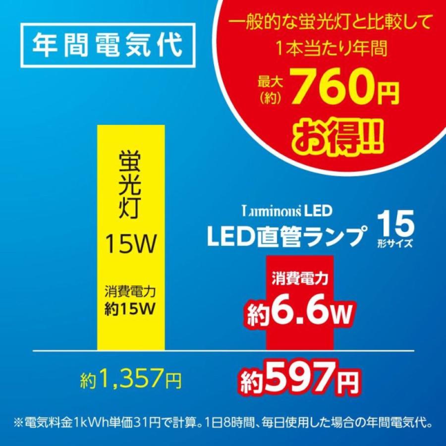 【法人様限定】 DOSHISHA ルミナスLED G13-GL15 グロースタータ式 LED直管 蛍光灯 15W 1070ルーメン 【北海道・沖縄・離島不可】 (M) | Luminous | 05
