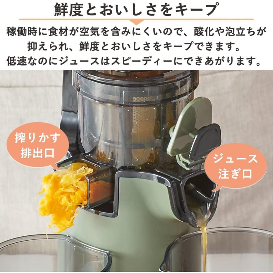 NEUTRAL NR-K-BD4 ミニスロージューサー 搾りカス分離 小型 ジューサー 低速回転 酸化しにくい ニュートラル ラドンナ (R) | NEUTRAL（LADONNA） | 02