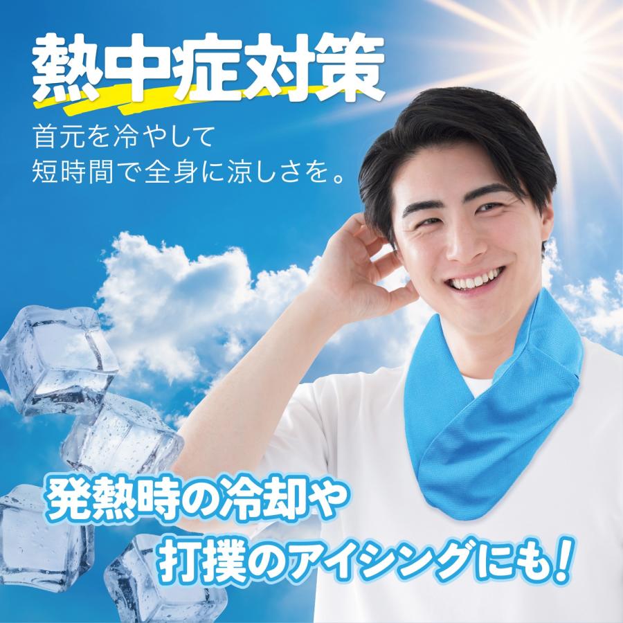 巻ける氷のう 首 頭 目元 腕 足 氷嚢 クールダウン アイシング 冷感 冷却 冷やす クール タオル 氷 水 夏 暑さ対策 熱中症対策 (05) |  | 01