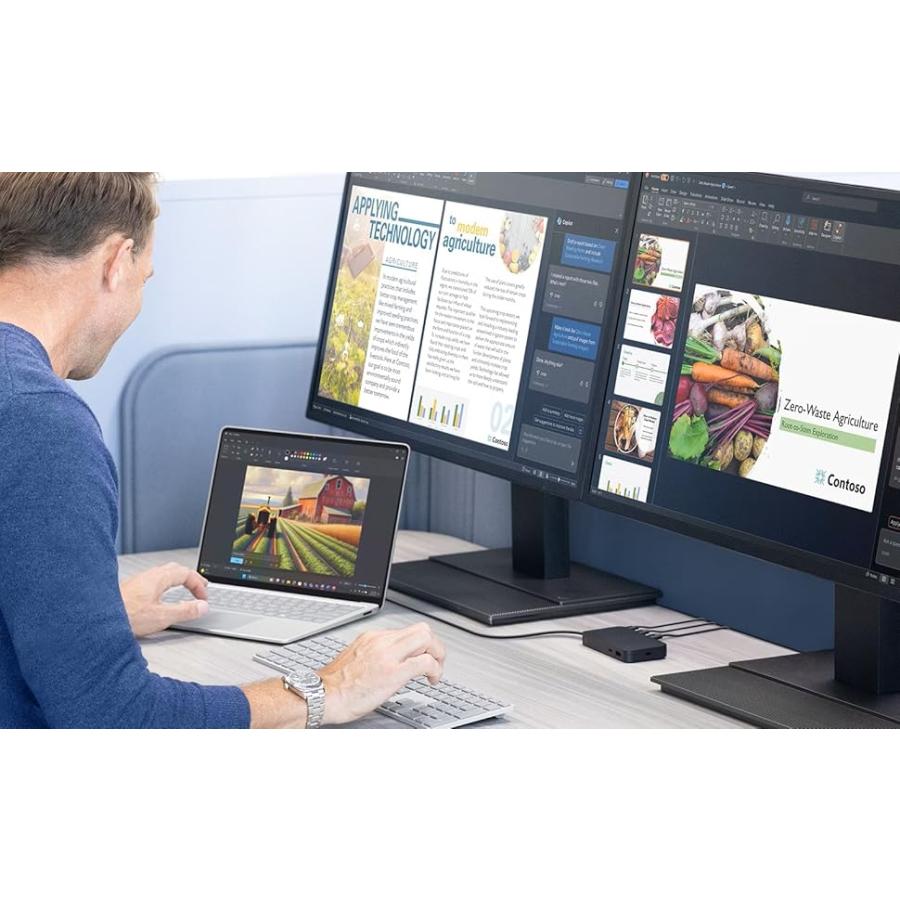 マイクロソフト Surface USB4 ドック USB-C USB-A HDMI Thunderbolt データ転送 EP2-19845 (06) | Surface | 02