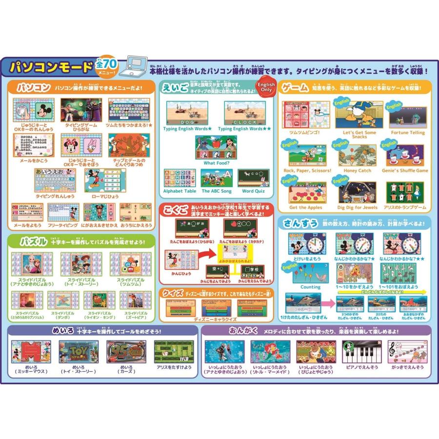 BANDAI ディズニー ピクサー ワンダフルドリームタッチパソコン ラーニング Disney Pixar バンダイ (08) | バンダイナムコエンターテインメント | 05