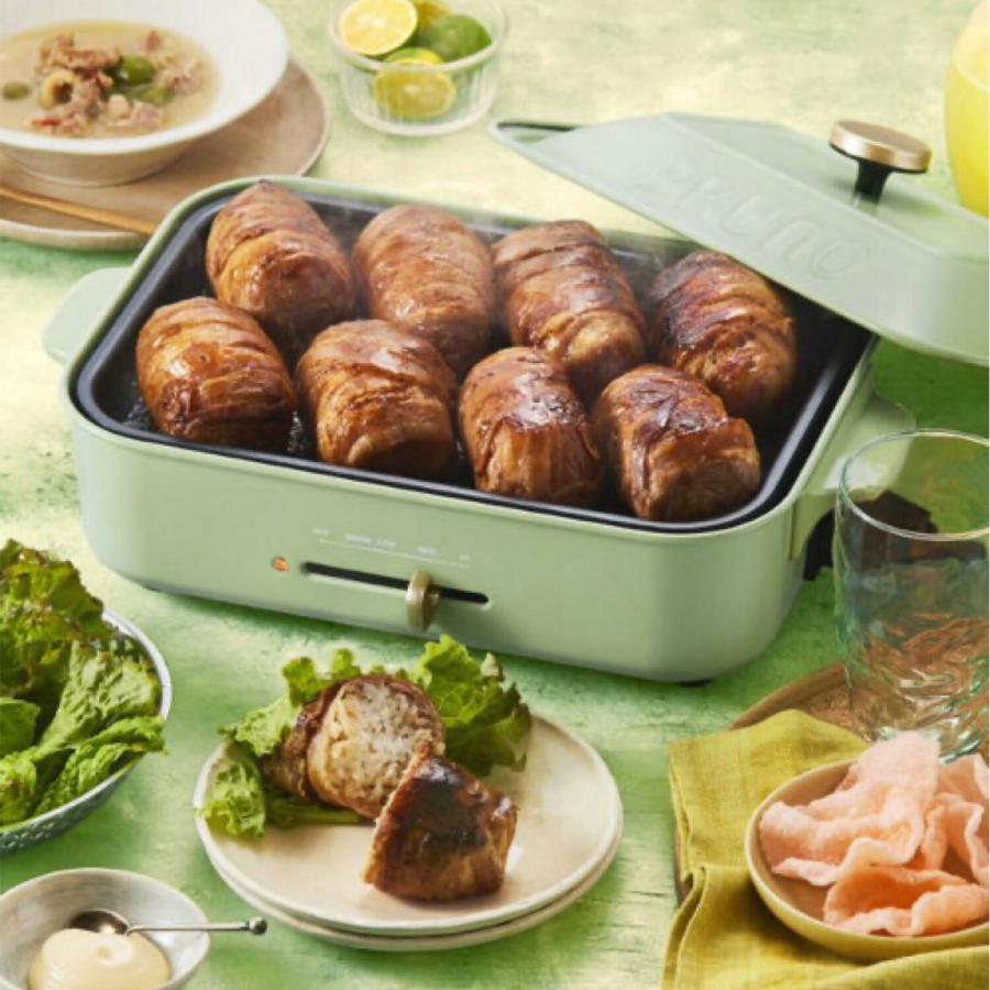 BRUNO BOE021 コンパクトホットプレート 平面プレート たこ焼きプレート A4 2〜3人用 250℃ ホットプレート ブルーノ (10) | BRUNO | 01