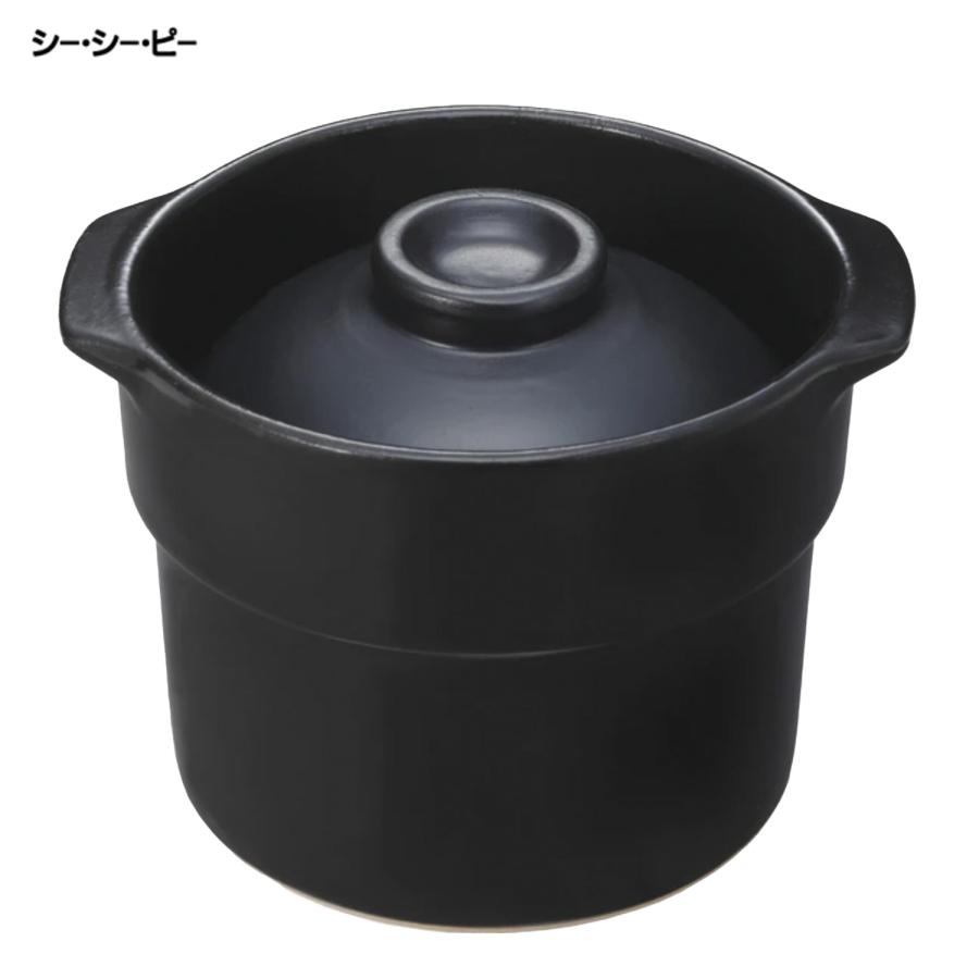 CCP 電子レンジ調理土鍋 BF-DN97-BK TETTORI 直火調理 電子レンジ 炊飯 煮る 蒸す 米 うどん 土鍋 シーシーピー (08) | CCP