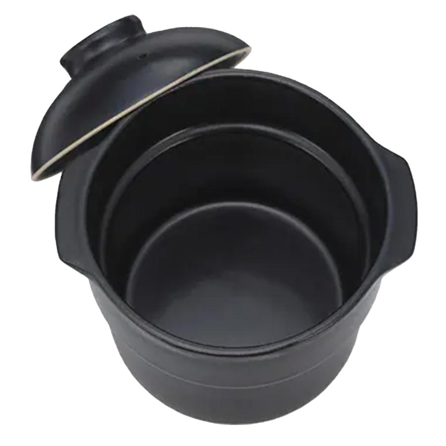 CCP 電子レンジ調理土鍋 BF-DN97-BK TETTORI 直火調理 電子レンジ 炊飯 煮る 蒸す 米 うどん 土鍋 シーシーピー (08) | CCP | 01