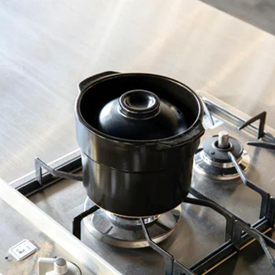 CCP 電子レンジ調理土鍋 BF-DN97-BK TETTORI 直火調理 電子レンジ 炊飯 煮る 蒸す 米 うどん 土鍋 シーシーピー (08) | CCP | 04