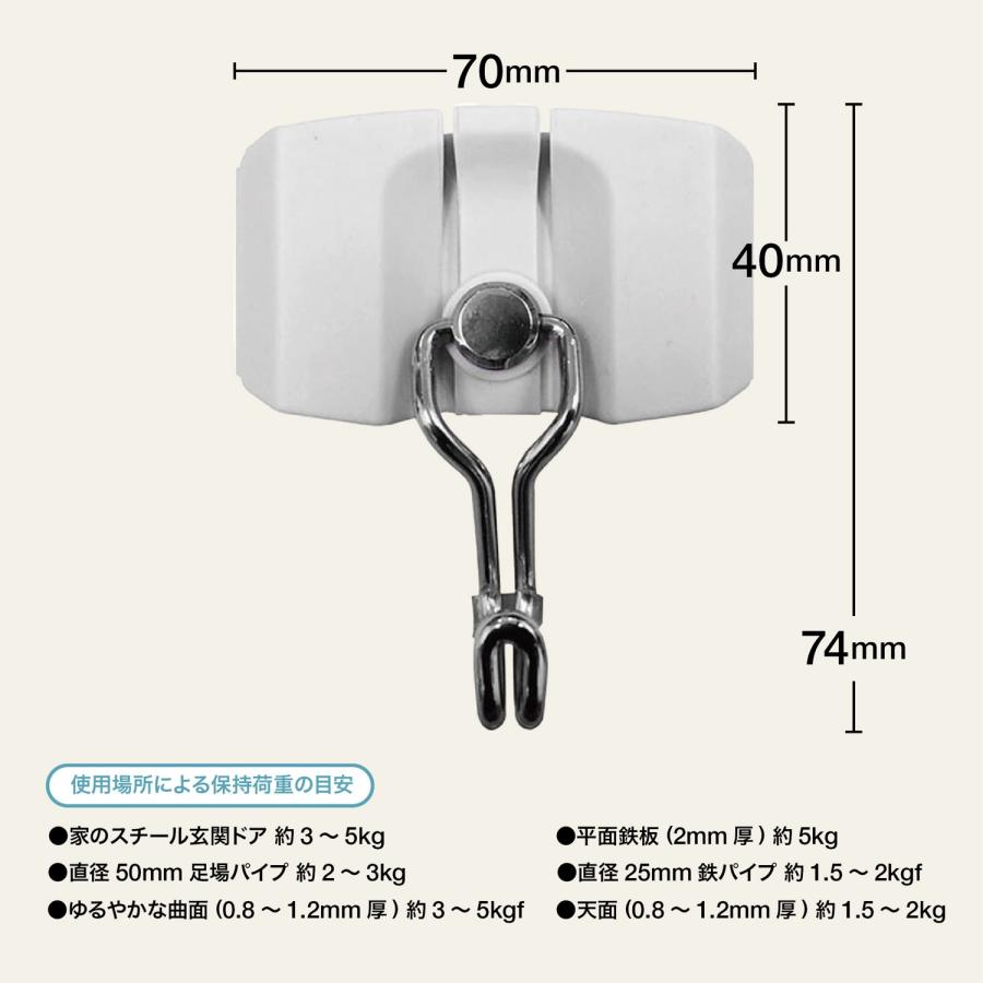 エスディアイジャパン グルピッタ 曲面マグネット フック ポール 棚 グルピッタ 収納 直角 側面 マグネットフック SDI JAPAN (05) |  | 05