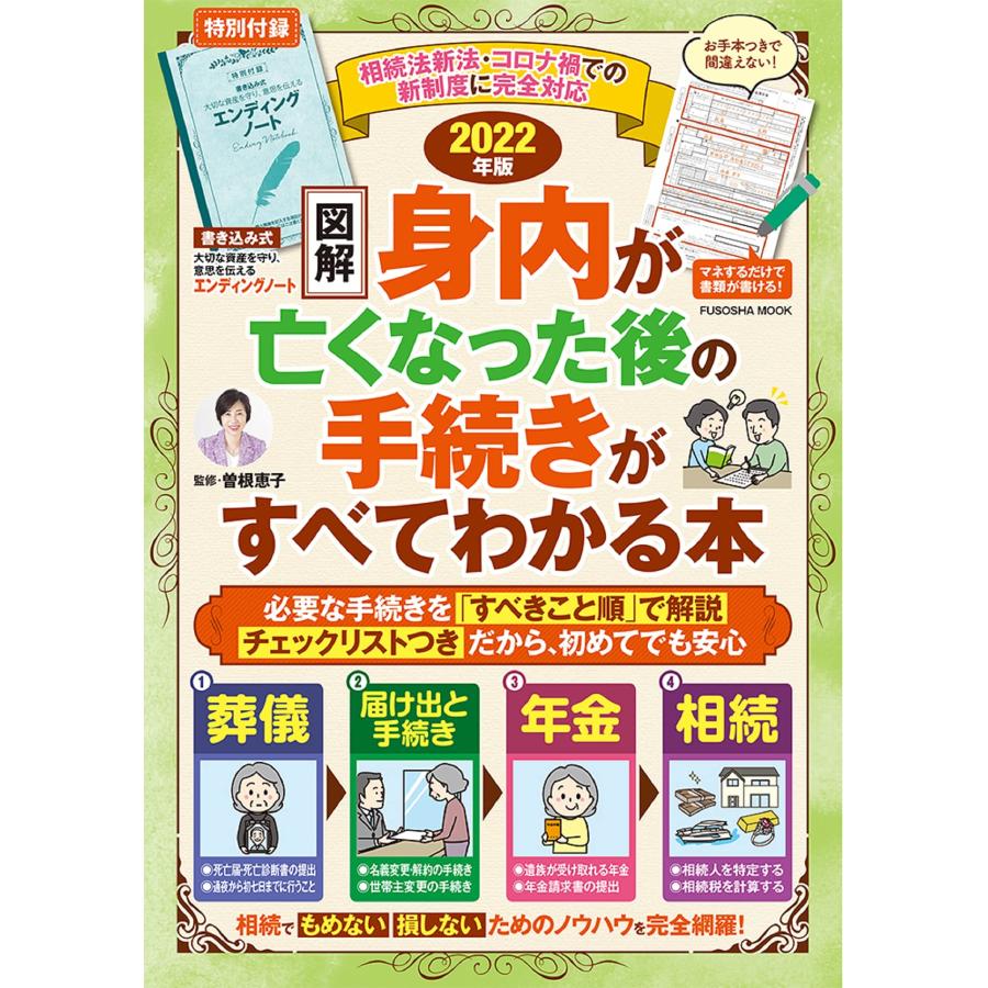 エンディングノート付き【図解】身内が亡くなった後の手続きがすべてわかる(中古品) | 