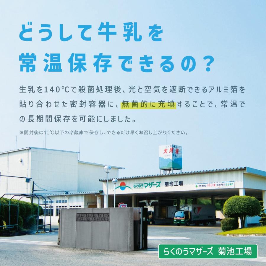 大阿蘇牛乳 200ml くまモン 成分無調整 常温保存 長期保存 牛乳 ミルク らくのうマザーズ (06) |  | 02