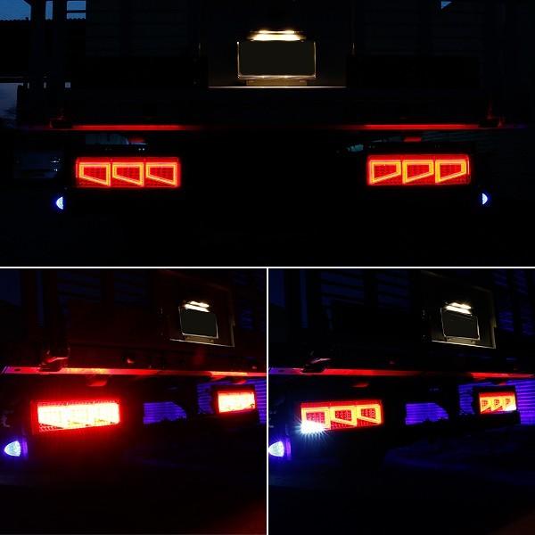 シーケンシャル ファイバー LED テールランプ 運転席側用 3連 角型