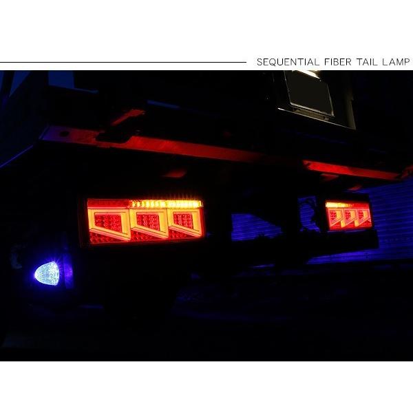 LEDテールライト 左右セット 配線付き いすゞ ギガ シーケンシャル ファイバー LED テールランプ 左右