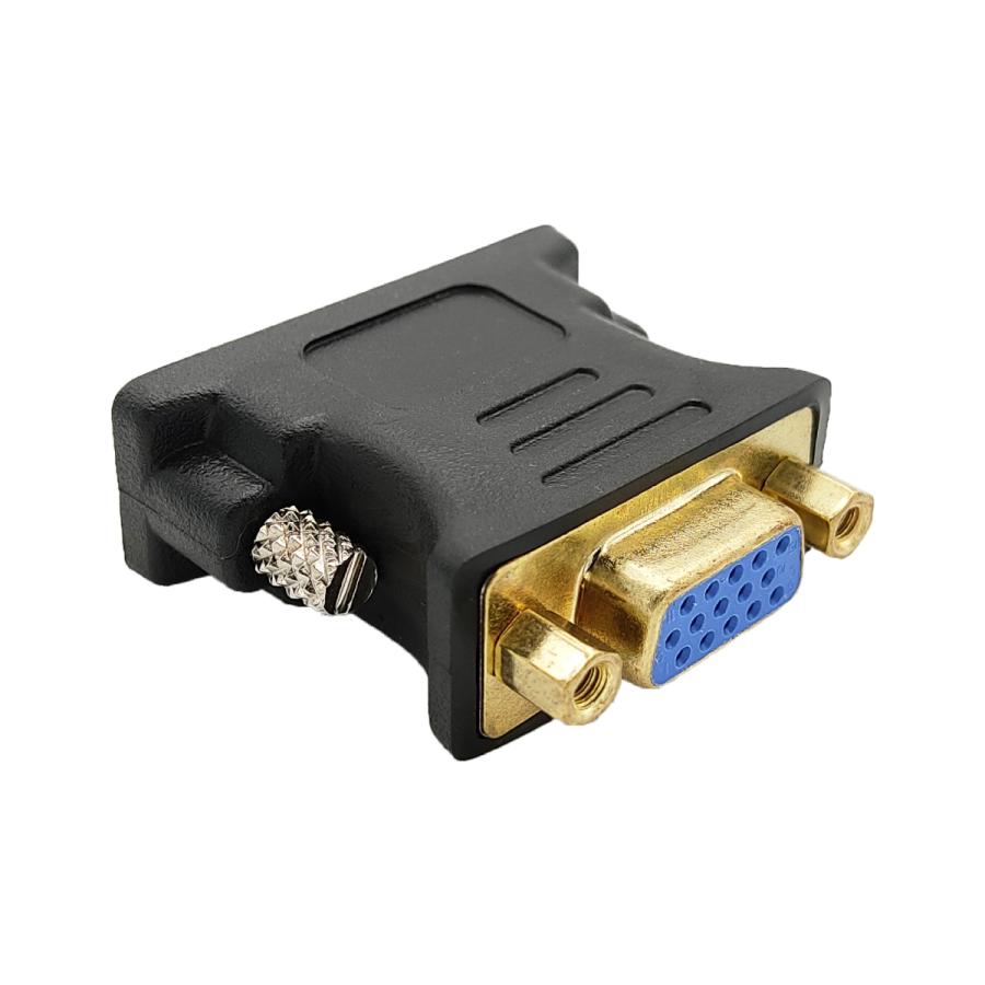 変換アダプタ コネクタ DVI-I（24+5ピン オス）→ VGA（D-Sub15