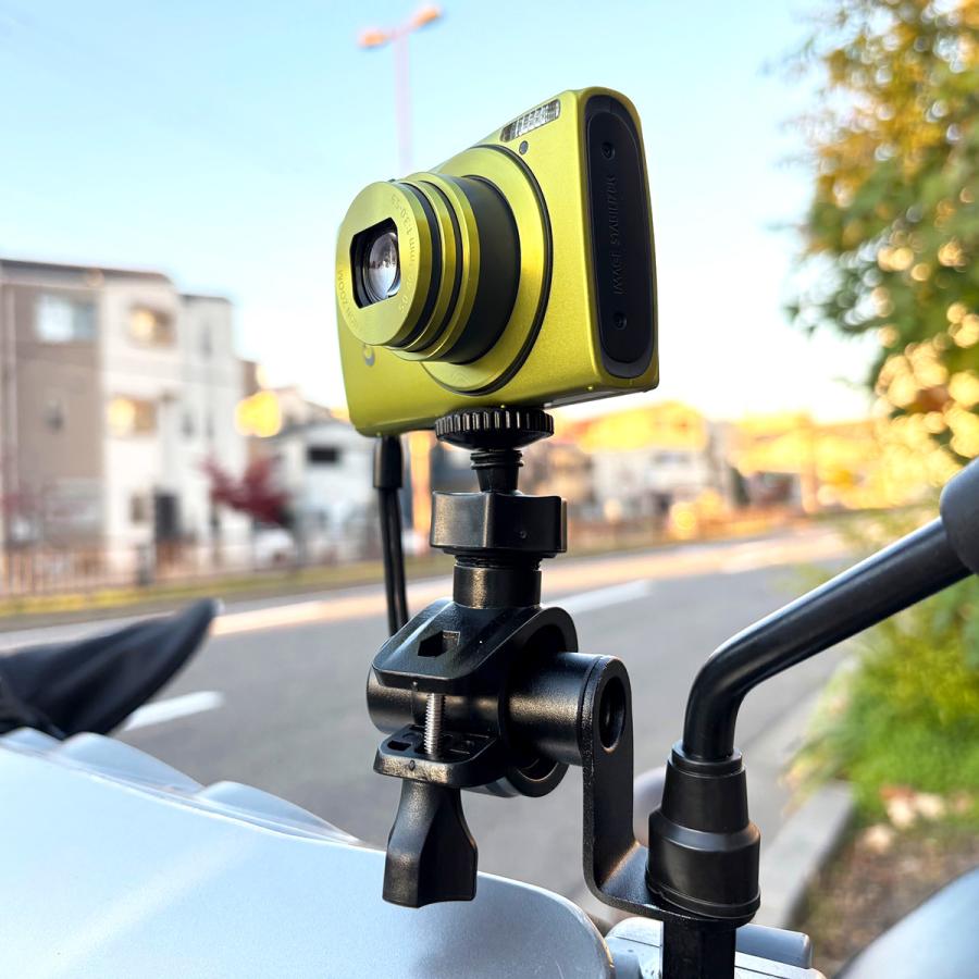 カメラスタンド 固定 カメラホルダー 挟み込みタイプ 自転車・バイク対応 20〜30mm径 車載 撮影用ホルダー 1/4インチネジ 送料無料 |  | 03