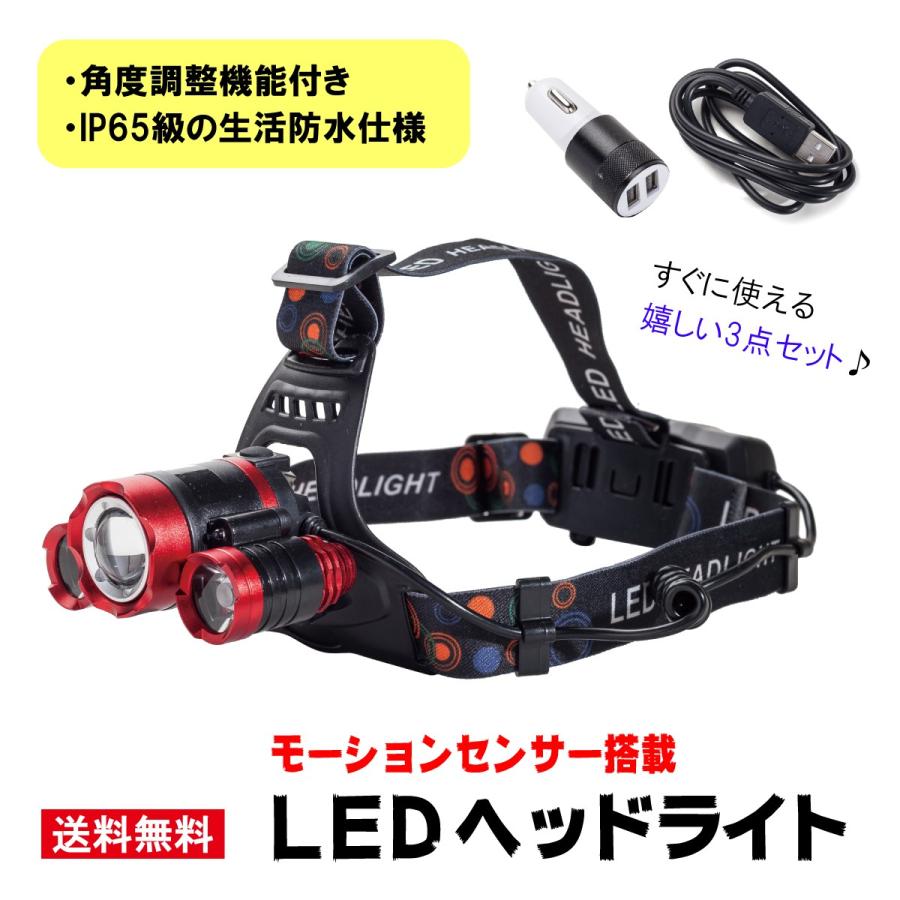 Led ヘッドライト マイクロusb 充電 モーションセンサー搭載 ポイント消化 Ca いろいろハウスヤフー店 通販 Yahoo ショッピング