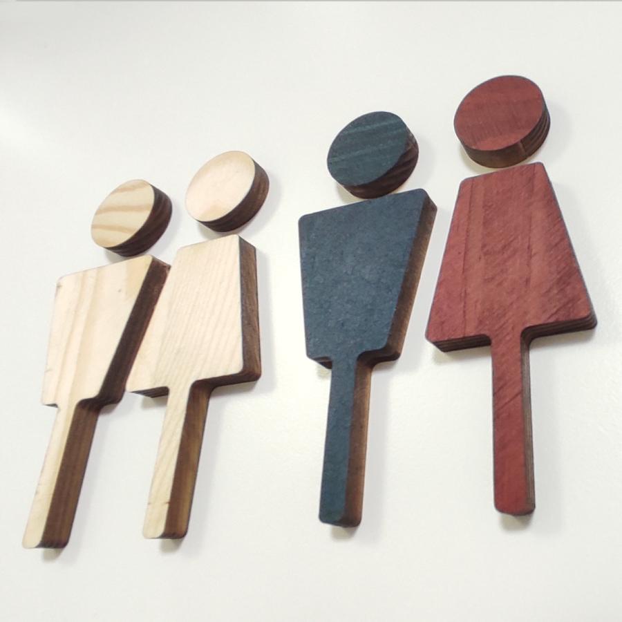 お手洗いピクトグラム 木製 シール式 トイレ 表示 インテリア雑貨 送料無料 | ブランド登録なし | 05