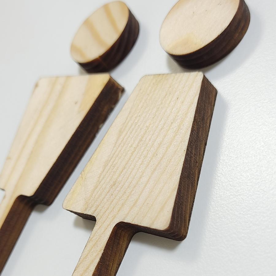 お手洗いピクトグラム 木製 シール式 トイレ 表示 インテリア雑貨 送料無料 | ブランド登録なし | 08