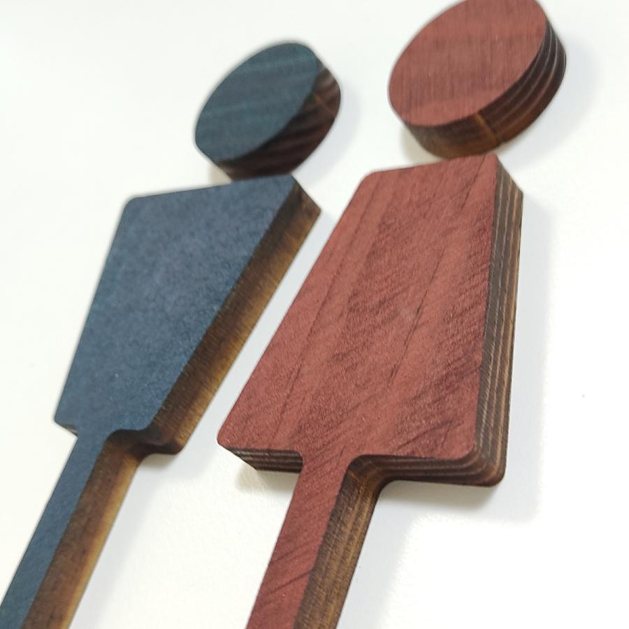 お手洗いピクトグラム 木製 シール式 トイレ 表示 インテリア雑貨 送料無料 | ブランド登録なし | 09