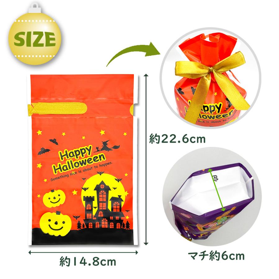 ラッピング 袋 ハロウィン クリスマス 各6種 マチあり リボン付き プレゼント ギフト 包装 小分け袋 贈り物用 イベント 送料無料 |  | 03