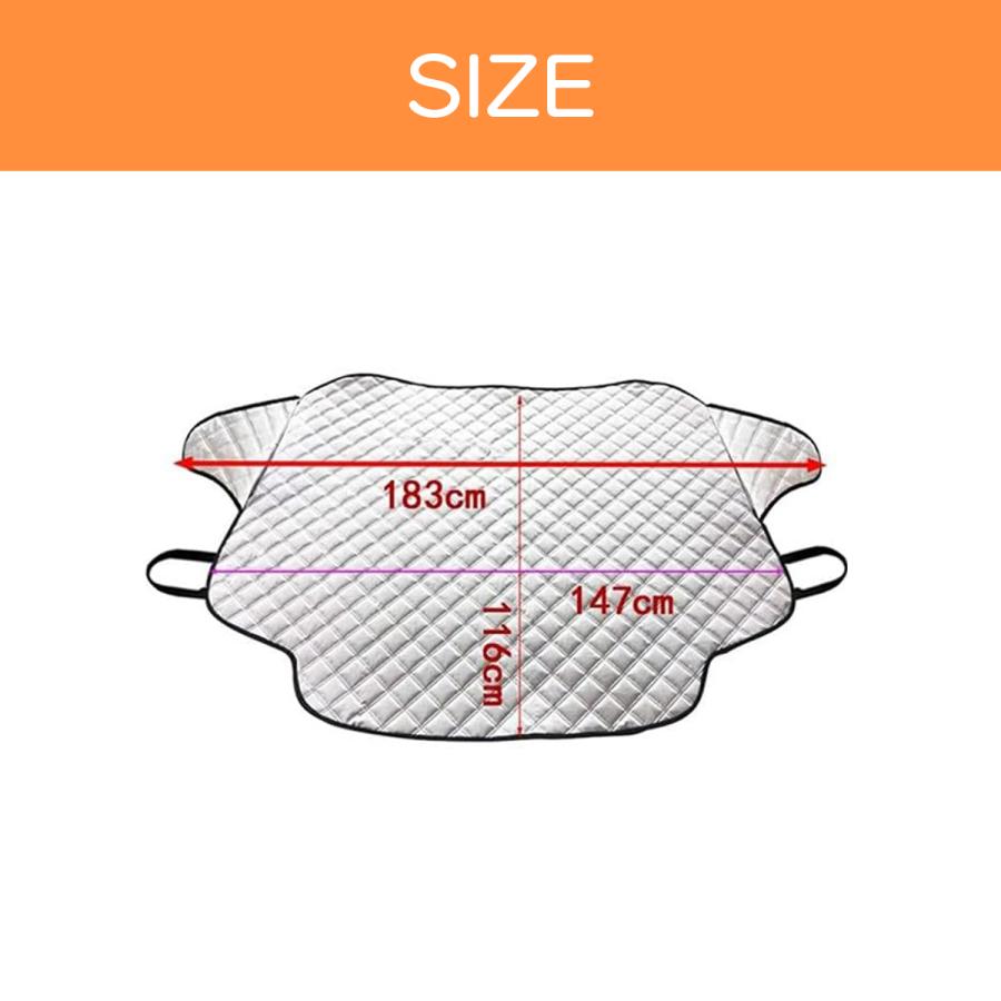 フロントカバー 車用サンシェード 日除け 4層構造 マグネット内蔵 送料無料 |  | 06