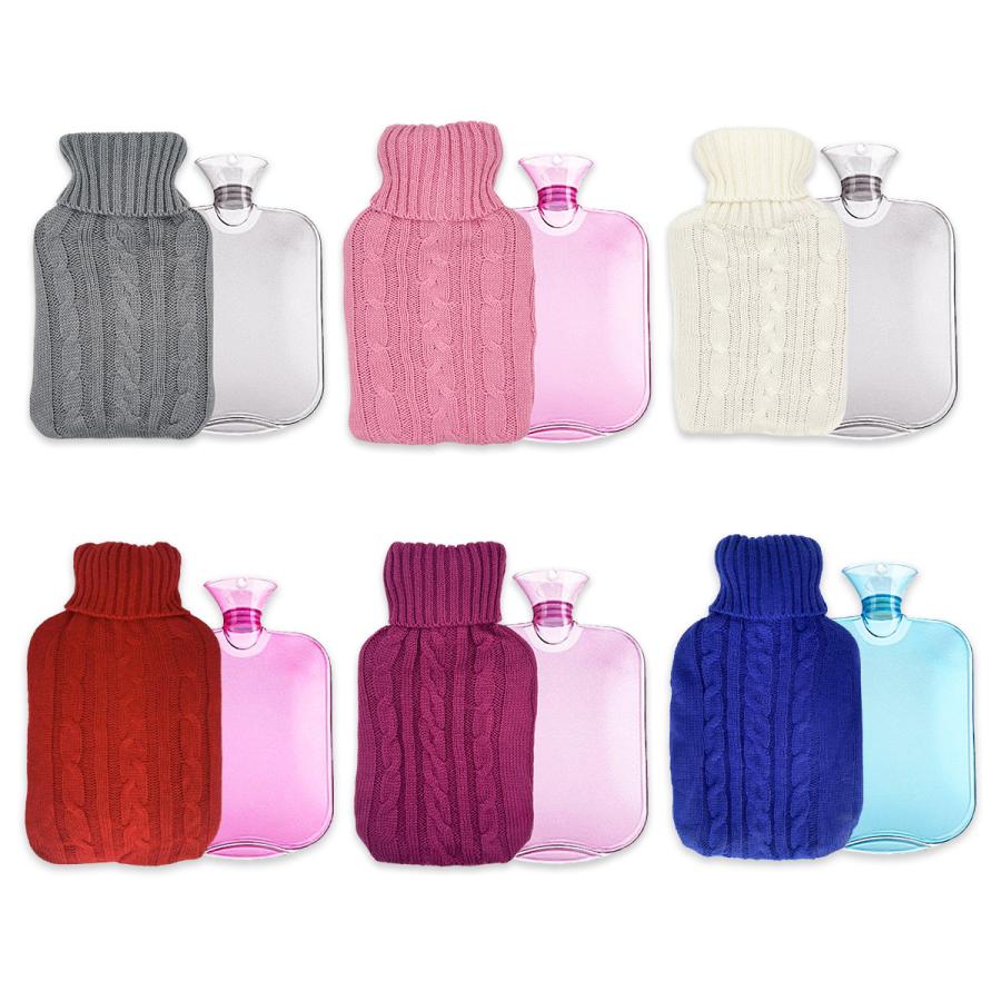 湯たんぽ ニットカバー付き 注水式 エコ 温めグッズ コンパクト 暖かい ゆたんぽ 足元 冷え対策 防寒グッズ 送料無料 | 