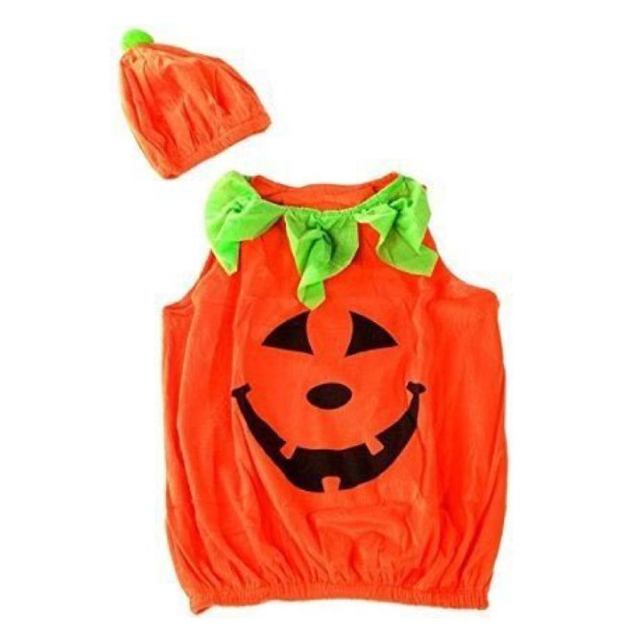 パンプキン キッズ コスチューム ハロウィン コスプレ フィンガーライト付き かぼちゃ 衣装 服 送料無料 |  | 02