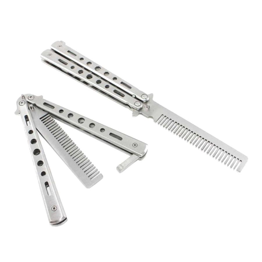 レプリカバタフライナイフ コームタイプ ステンレス 練習用 刃無し リアル 初心者 送料無料 |  | 05