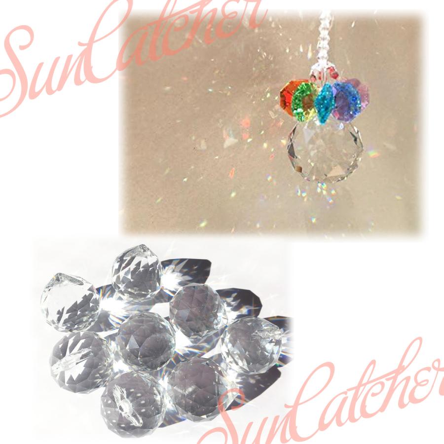 サンキャッチャー 水晶 パーツ クリスタルガラス インテリア飾り 装飾 3cm 12個セット 送料無料 |  | 02