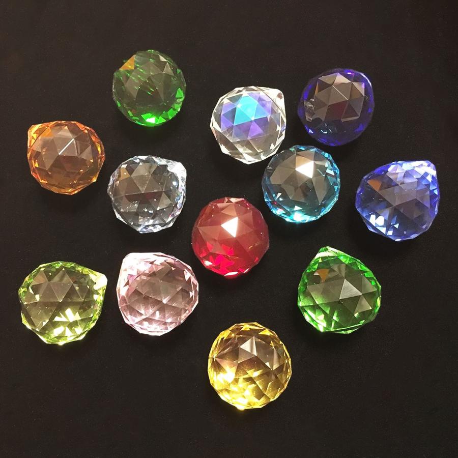 サンキャッチャー 水晶 パーツ クリスタルガラス インテリア飾り 装飾 3cm 12個セット 送料無料 |  | 08