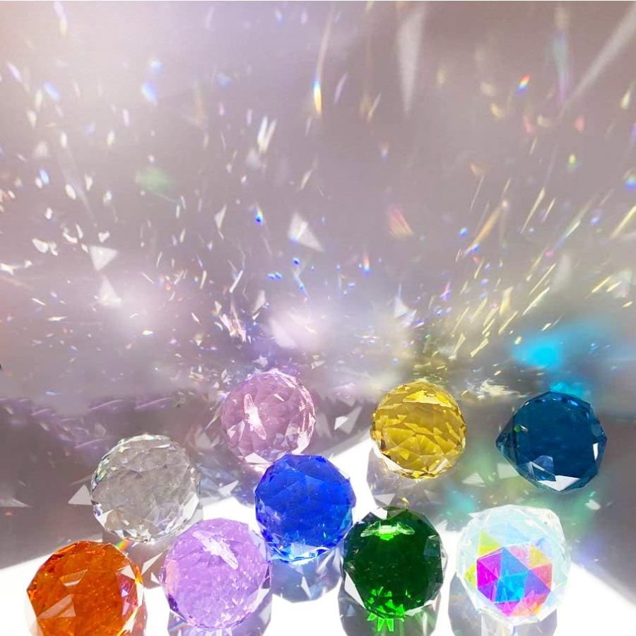 サンキャッチャー 水晶 クリスタルガラス パーツ インテリア飾り 装飾 4cm 9個セット 送料無料 |  | 11