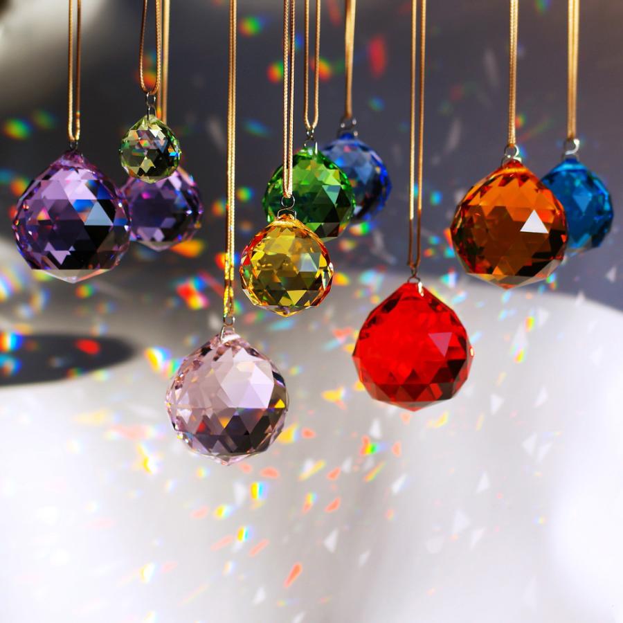 サンキャッチャー 水晶 クリスタルガラス パーツ インテリア飾り 装飾 4cm 9個セット 送料無料 |  | 02