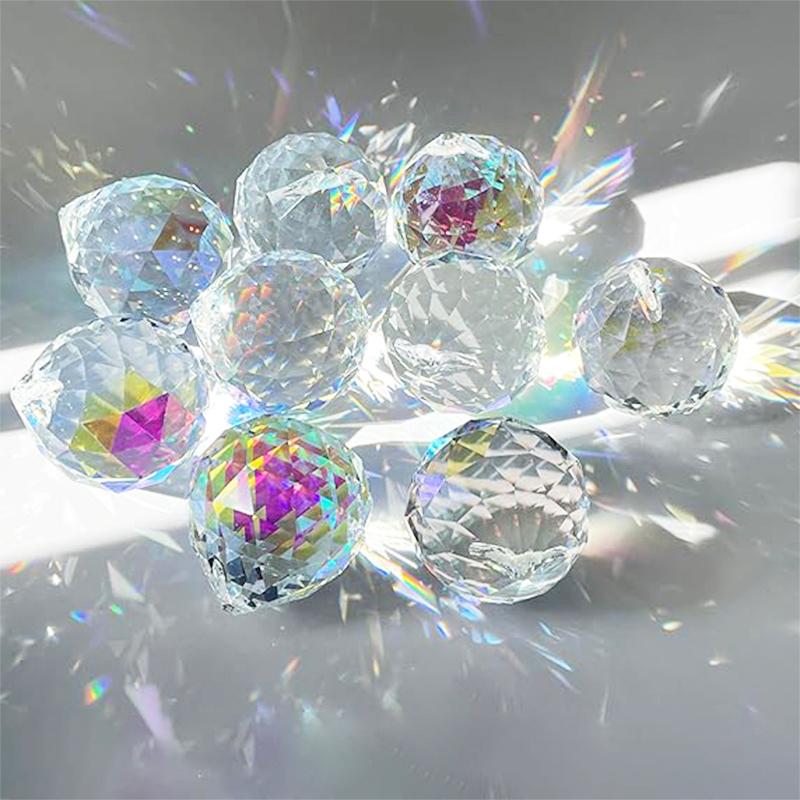 サンキャッチャー 水晶 クリスタルガラス パーツ インテリア飾り 装飾 4cm 9個セット 送料無料 |  | 09